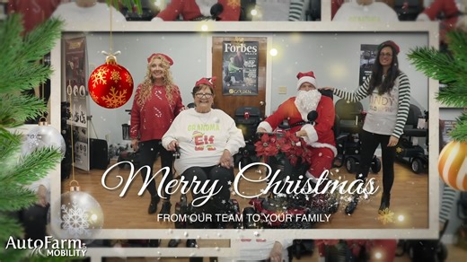 Merry Christmas from all of us at AutoFarm Mobility! Wishing you comfort, joy, and smooth rides this holiday season, from our family to yours. ❤️ #AutoFarmMobility #MerryChristmas #HappyHolidays #FamilyOwnedBusiness | AutoFarm Mobility