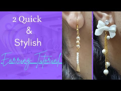 ✨DIY Quick and Stylish Earring Design | Elegant Earrings Tutorial For Beginners 💫
