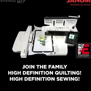1.6K views · 25 reactions | The Continental M17 combines the top features of our most decorated machines to maximize your creative potential! Head to your local Janome Dealer to try it out! https://www.janome.com/find-a-dealer/ | Janome Sewing Machines | Facebook