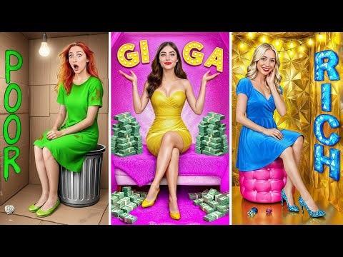 One Colored House Rich vs Broke vs Giga Rich | Easy Decoration Tricks by Multi DO Smile