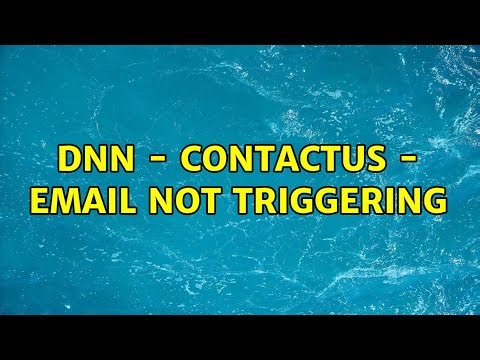 DNN - ContactUS - Email not triggering