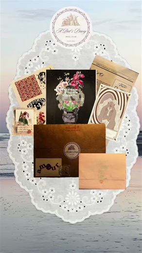 the february letter of a poet's diary mail club is looking extra romantic 💌🤍 inspired by a poem i wrote for my husband, february's letter is all about looking for light and love in dark times. #mailclub #snailmail #smallartistcheck #journaling #creatorsearchinsights support small artists