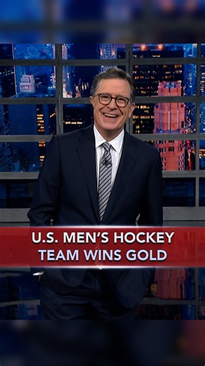In your polite face, Canada! #StephenColbert #WinterOlympics #OlympicHockey #JackHughes | The Late Show with Stephen Colbert