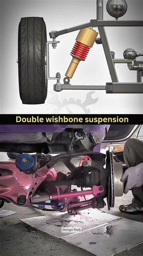 The best double wishbone suspension 😵✅ #cardesign #suspension #3dmodeling