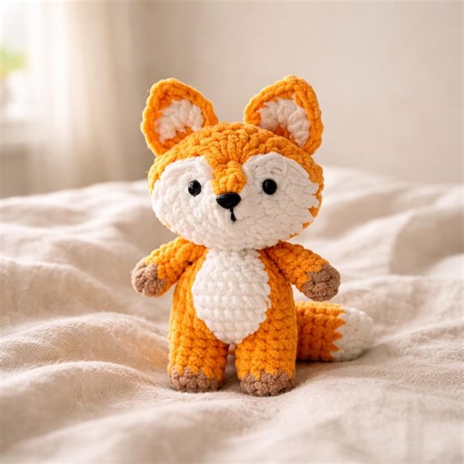 Chubby Forest Fox Crochet Pattern | Woodland Amigurumi Tutorial (PDF Download) - Etsy