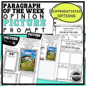 Paragraph of the Week Picture Prompt Opinion Writing Journal
