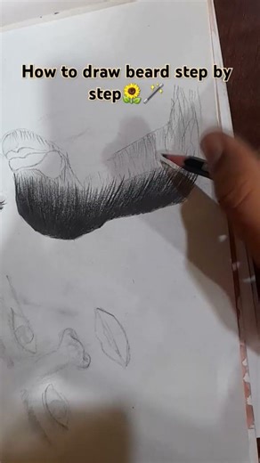 How to draw a beard step by step for beginners#subscribe #art #drawingstyles #pencilsketching #