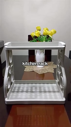 Double Layer Multifunctional Kitchen Storage Rack Guide