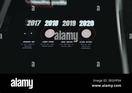 User interface with placeholder text for a timeline Stock Video Footage - Alamy