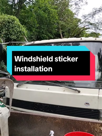 Windshield Sticker installation