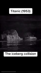 Titanic (1953)The iceberg collision #from the classic film Titanic (1953), one of the first cinematic depictions of the ill-fated ship’s tragic voyage. This iconic moment captures the iceberg encounter that sealed the ship’s fate, setting the tone for this early Hollywood retelling of the disaster.” Details: The 1953 film Titanic is a black-and-white drama directed by Jean Negulesco. Starring Clifton Webb and Barbara Stanwyck, it focuses on fictional passengers aboard the RMS Titanic while blend