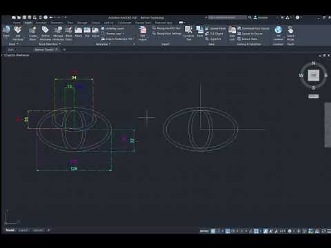 How to draw Toyota Logo with AutoCAD