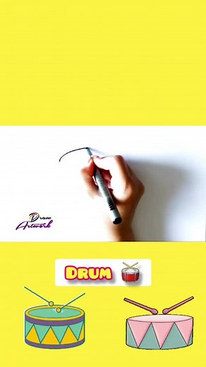 Drawing a Drum Step by Step Tutorial