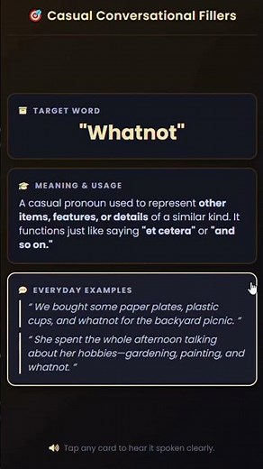 Whatnot Meaning in English | A Useful Native Expression You Should Know