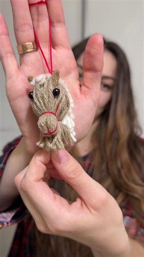 DIY yarn horse — the symbol of 2026 🐴 #2026 #YearOfTheHorse #DIYOrnament #YarnCraft #HandmadeMagic