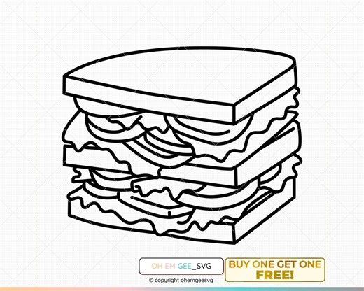 Sandwich Svg, Food Png, Sandwich Clipart, Food Cricut, Sandwich Dxf, Food Eps, Sandwich Cut File, Sandwich Cricut (digital Download) - Etsy