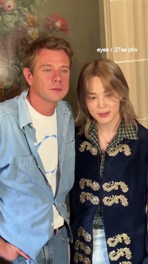 Jimin with Dior's Creative Director.