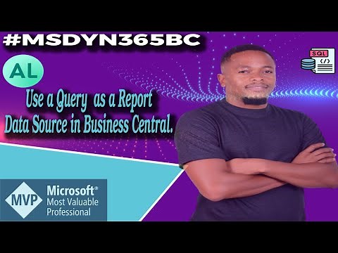 How to use a query as a report data source in Business Central AL programming.