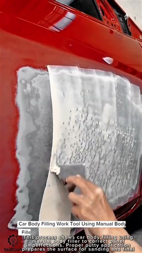 Car Body Filling Work Tool Using Manual Body Filler #worktool
