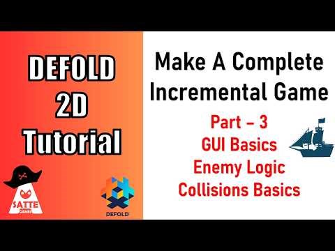 Make A Complete Incremental Game With Defold Tutorial - Part 3 - GUI & Collision Basics, Enemy AI