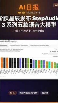 AI日报第65集：阶跃星辰发布 StepAudio 3 系列