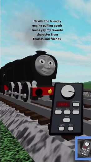 Neville the friendly engine pulling goods trains yay my favorite character from thomas and friends