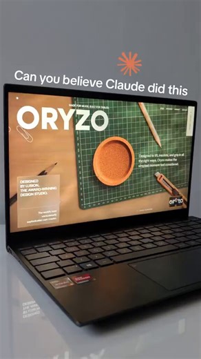 This $50,000 looking website was built with Claude, the product? A wooden cup coaster.Apple-keynote dark theme with cinematic lighting: ORYZO PRO/PRO MAX configurator, “37.9% more circular” and “Powered by AI” on the homepage, hand holding real wood.Design agencies charge $50,000 minimum for sites this clean, take 8 weeks to deliver and require 6 rounds of revisions before approval.This guy typed prompts and got a launch page that looks better than most real tech companies running real funding r