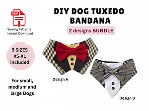 Dog Tuxedo Bandana Sewing Pattern, Wedding Pet Costume (digital Download) - Etsy