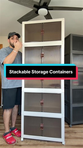 Get your home organized #stackablecontainers #storagesolutions #storage #cabinets #tiktokshopfinds