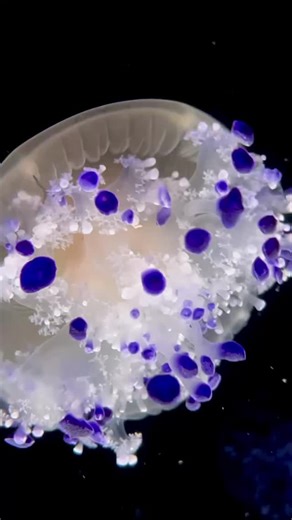 Musée océanographique Monaco on Instagram: "La méduse Cotylorhiza tuberculata 🌊🐙 Surnommée la méduse oeuf au plat 🍳 se reconnaît à son disque jaune au centre et à ses bras frangés tout autour ✨🐚 On la rencontre en Méditerranée, surtout en été ☀️🏖️ Elle se déplace doucement au gré des courants et participe à l’équilibre de l’écosystème marin 🌍💧 Bonne nouvelle, elle est peu urticante pour l’homme 👍🌊 Une espèce fascinante à observer lors de vos balades en mer 👀🐠"