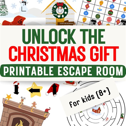Christmas Escape Room for Kids and Gift Reveal – Printable Holiday Puzzle (PDF) - Etsy