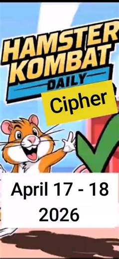 Hamster Kombat GameDev Daily Cipher April 17 - 18, 2026 Claim Your Rewards!