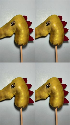 New golden dragon stick pony. Whatcha think? #stickpony #dragon #stickponylady
