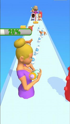 Baby Bottle Run 🍼🔥 Lvl-5 | Fun & Satisfying Milk Collecting Game #shorts