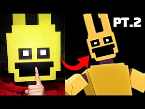 DIY Pixel Spring Bonnie Mask Tutorial | Cardboard Animatronic Cosplay