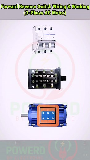 Forward-Reverse Switch Wiring Guide #electrical #electricalwork #powerdbyelectric #diagram #electricalwork #electrial #ElectricalSafetyTips | Powerd By Electronic