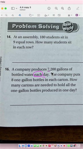 Lesson 4.4 #16 Homework, Go Math! Grade 4