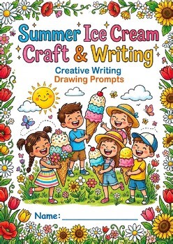 Summer Craft Activity | Summer Ice Cream Creative Writing Drawing Prompts