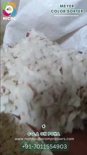 Transform Your Poha Processing with MEYER Color Sorter || NICPL Provides Solution for all Grains.