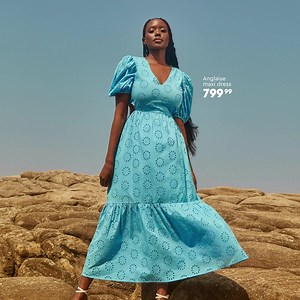 3.5K views · 66 reactions | Into the blue  Find your new favourite sundress with Kelso’s new casual range, now online and in-store. Kelso anglaise maxi dress 34557101 - R799.99 Kelso twisted multi-strap stiletto - R299.99 #Edgars #EdgarsFashion #Kelso #MatchingSets | Edgars | Facebook
