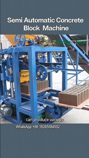 Semi Automatic Hollow Block Flyash Cement Block Maker ZhengChen Machinery#concreteblockmachine