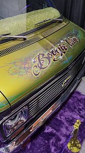 FLASHBACK to the Boogie Van at the 2023 Grand National Roadster Show! 💚💜💚💜💚💜💚💜 #boogievan #1975chevy #chevyvan #customized #customvan #vannin #vanning #vans #vancult #vanculture #vanners #vintagevibes #flames #custompaint #vancrush #customupholstery #shagadelic #shagcarpet #letsboogie #groovyvan #keepontruckin #truckin | The Boogie Van
