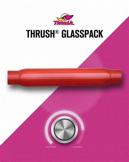 Deep tone, no nonsense. Thrush Glasspack’s straight-through design and heavy-gauge steel construction deliver a bold, aggressive sound you can feel. Hear the tone: bit.ly/3lux9VL #ThrushExhaust #Muffler #Exhaust #DeepTone #ThrushGlasspack | Thrush Exhaust