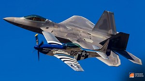 Great 360º VR !! Amazing View From P-51 Mustang & F-22 Raptor Flying Together ✈ Aero-Pictures ✈ | Aero-Pictures