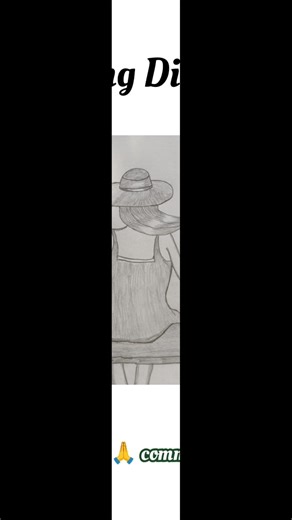 Easy girl back side Drawing(Step by Step for Beginners)#drawing #shortvideo #art #sketch