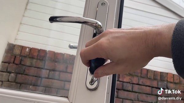 How to change a barrel lock to a thumb turn lock. So you dont need a key to lock from the inside. #diy #lock #door #easydiy