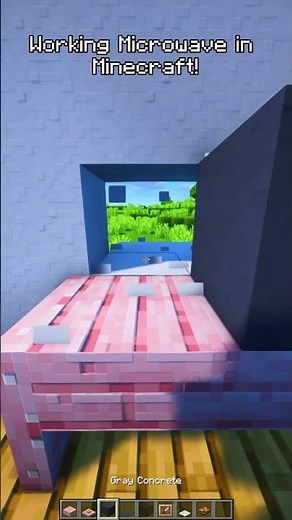 Working Microwave in Minecraft! 🍿✨ Fast Tutorial #minecraft #shorts