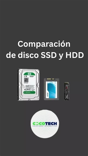 💾⚡ Comparación: SSD vs HDD Ambos almacenan información, pero funcionan de forma muy diferente. 🔹 HDD (Disco duro tradicional) Tiene partes mecánicas Más económico por GB Mayor capacidad a menor precio Más lento y sensible a golpes 🔹 SSD (Estado sólido) Sin partes móviles Mucho más rápido Arranque y carga casi instantánea Más resistente y silencioso 💡 Dato clave: Cambiar de HDD a SSD es una de las mejoras más notorias en rendimiento. ⚠️ Ojo: Si tu laptop tarda mucho en encender, probablemente