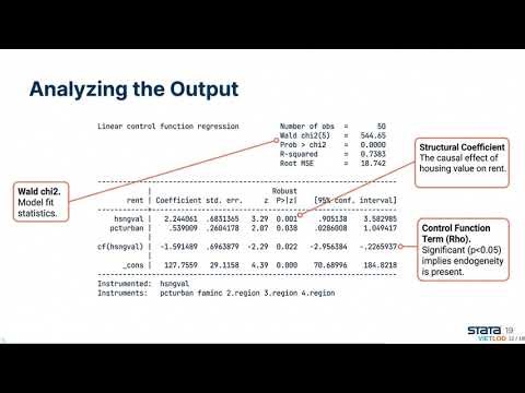 Beyond 2SLS: Mastering Control Function Regression (cfregress) for Nonlinear Models in Stata #stata