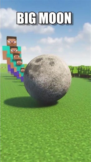 Moon vs Every Size Steve! #teardown #minecraft